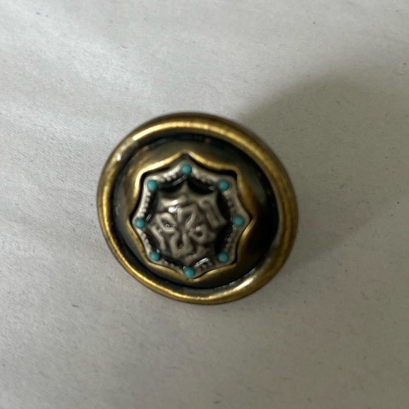 Vintage Gold and Silver Button - Picture 1 of 4